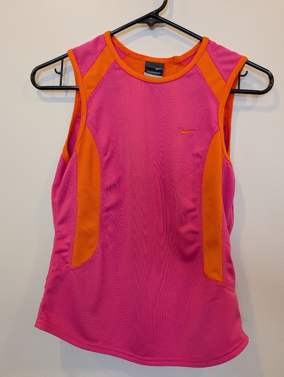Nike Tops - Nike Dri-Fit Tank Top Pink Orange Athletic Workout Gym Size Small